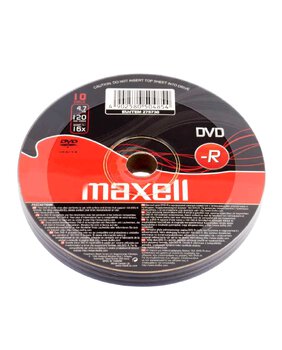 DVD-R 4.7GB 16X MAXELL 275730 SP10 DVD-R 4.7GB 16X MAXELL 275730 SP10