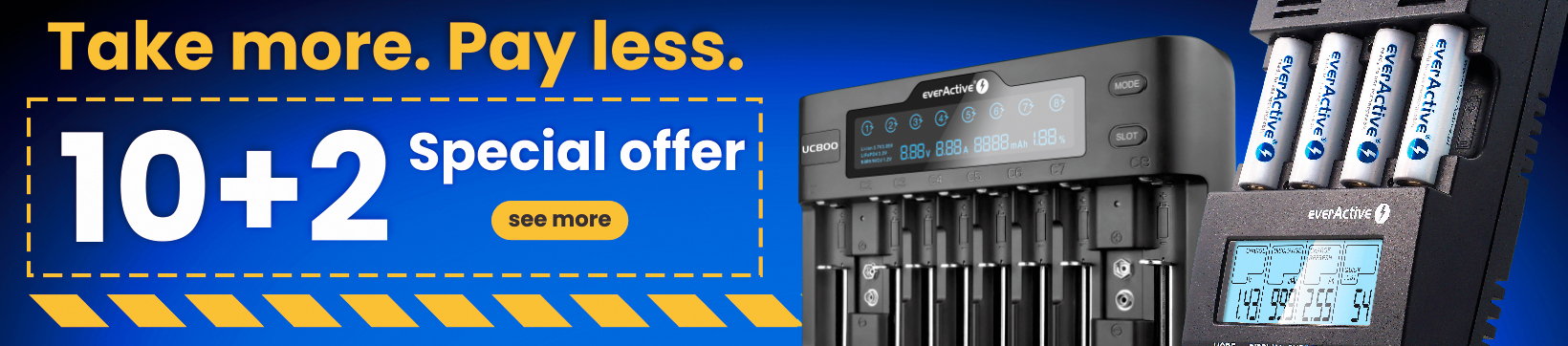 everActive battery chargers 10+2 special promotion