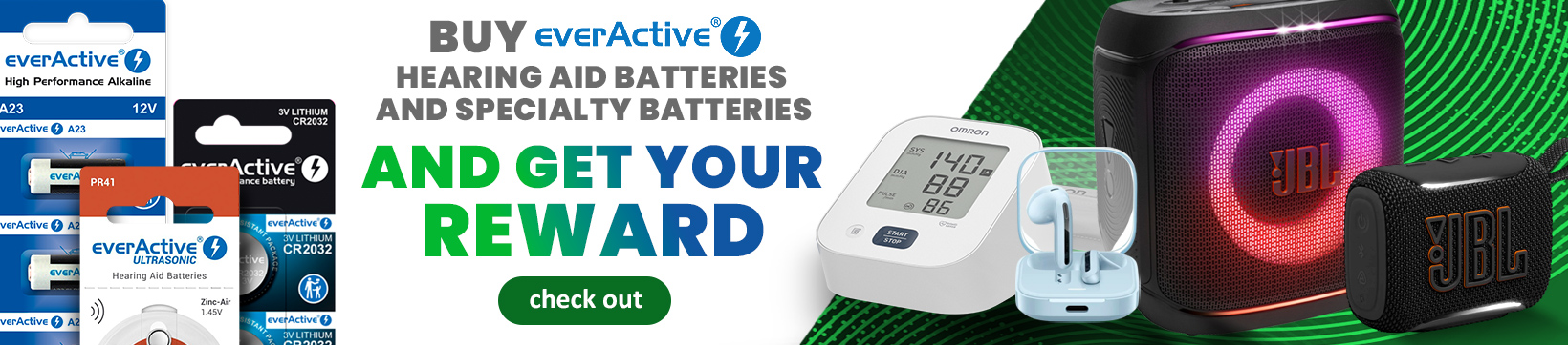 specialist batteries, hearing-aid batteries, and rewards