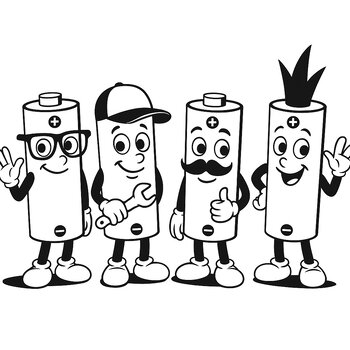 Unusual types of AA batteries and accumulators