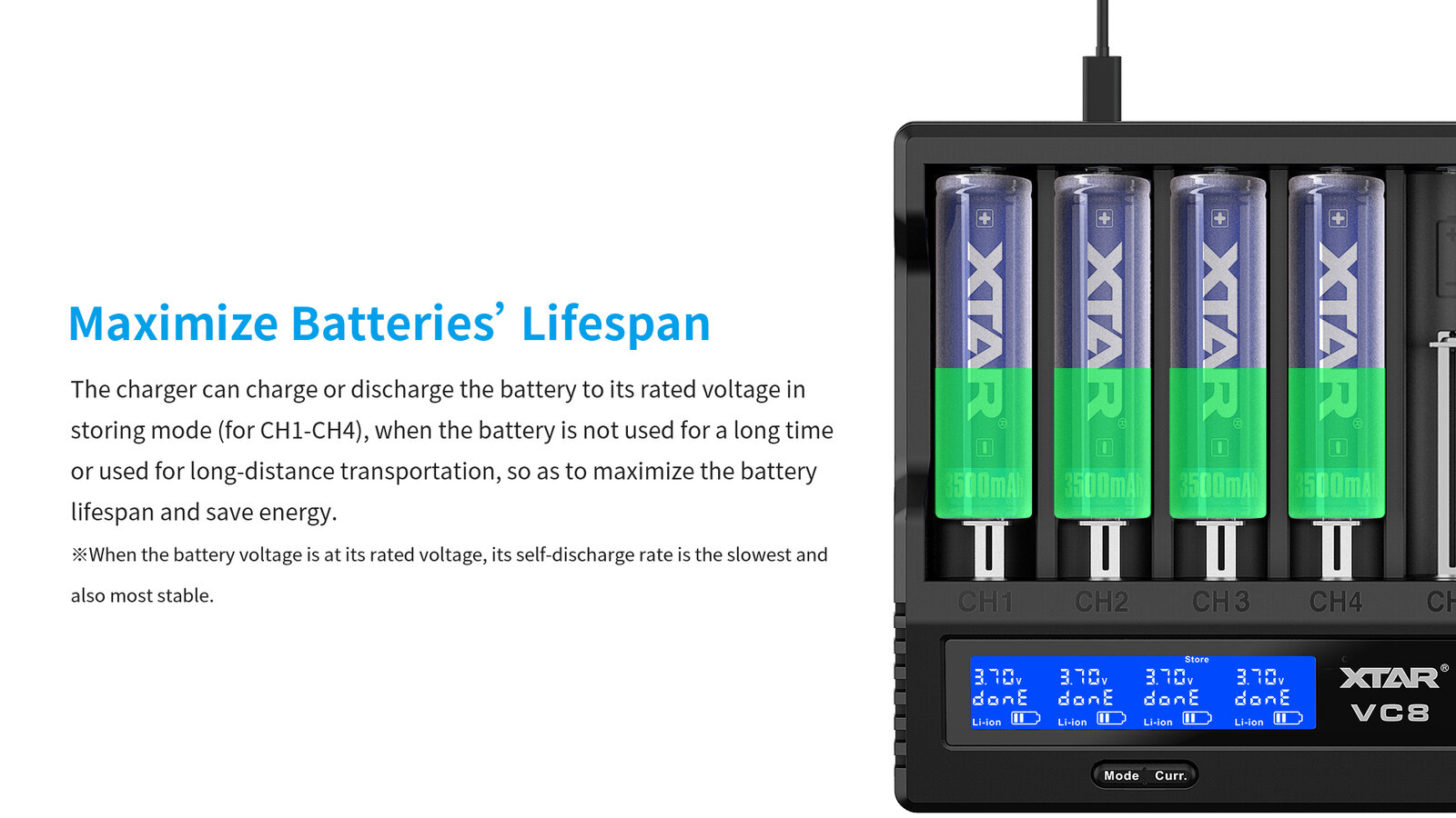 Extending the life of Li-ion batteries in Xtar VC8 chargers Extending the life of Li-ion batteries in Xtar VC8 chargers