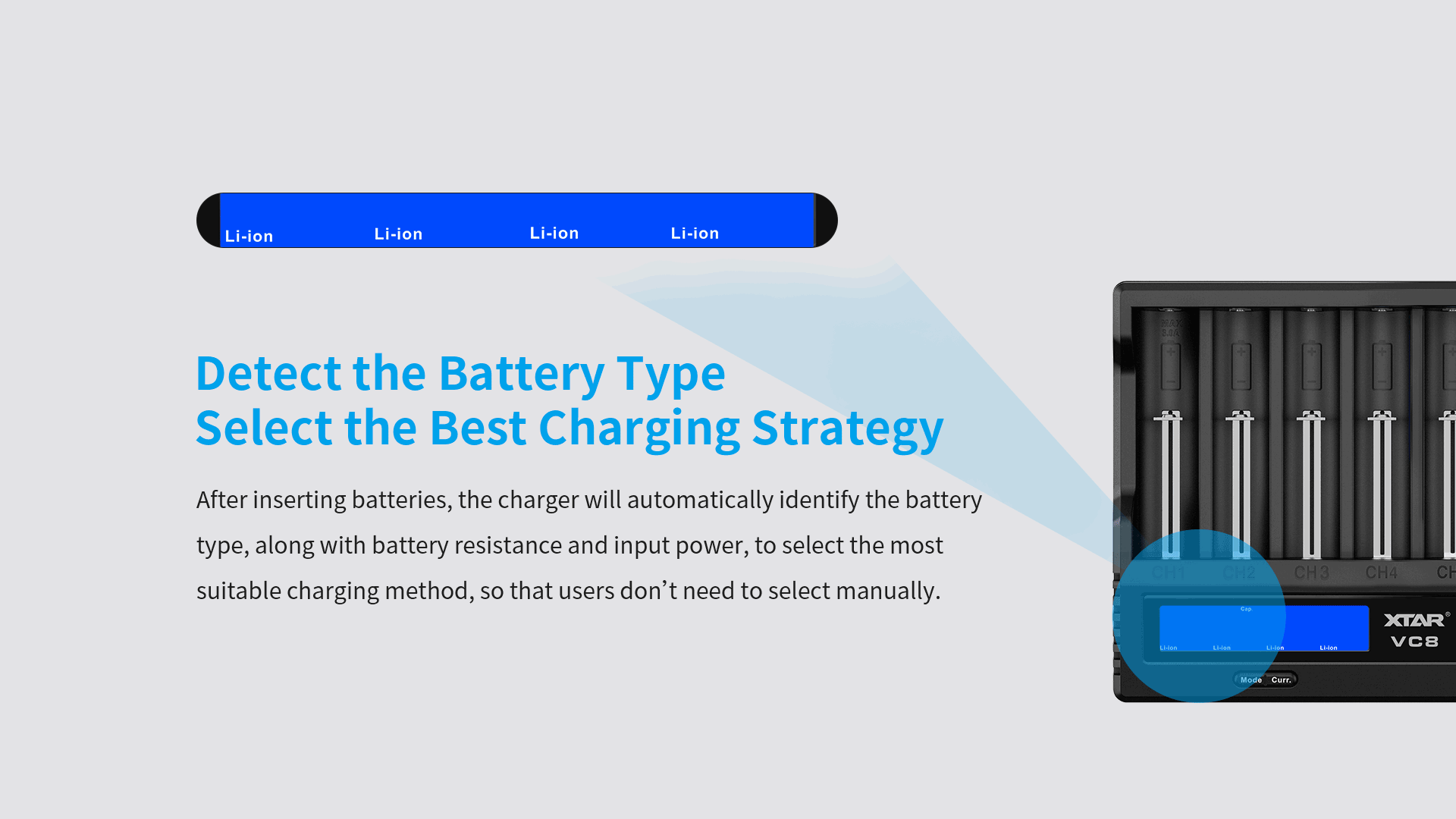 Battery type detection in Xtar VC8 chargers Battery type detection in Xtar VC8 chargers