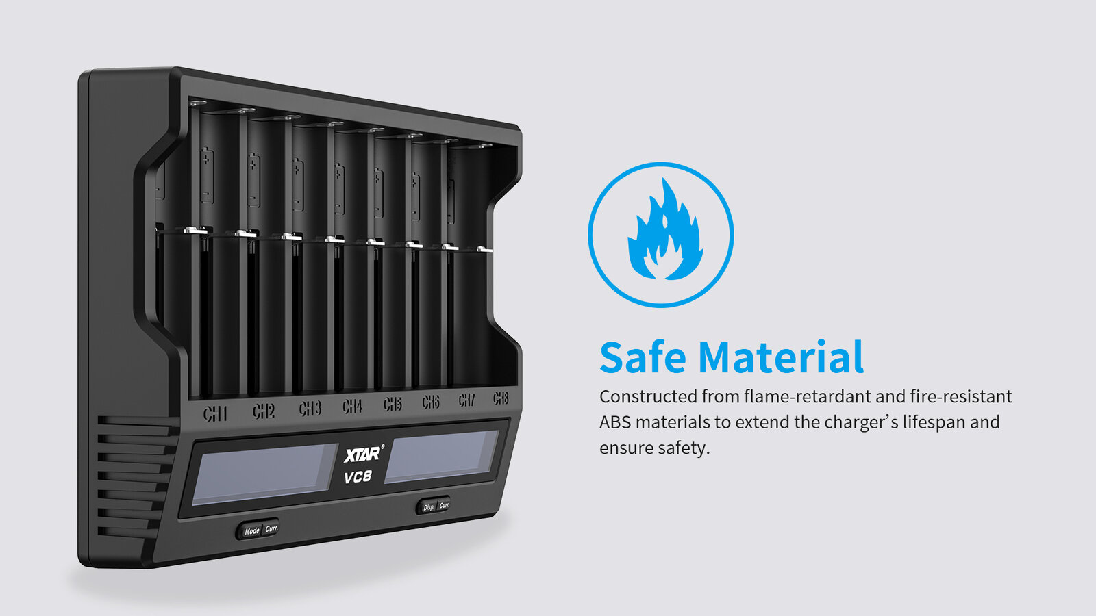 Safe material in Xtar VC8 chargers Safe material in Xtar VC8 chargers
