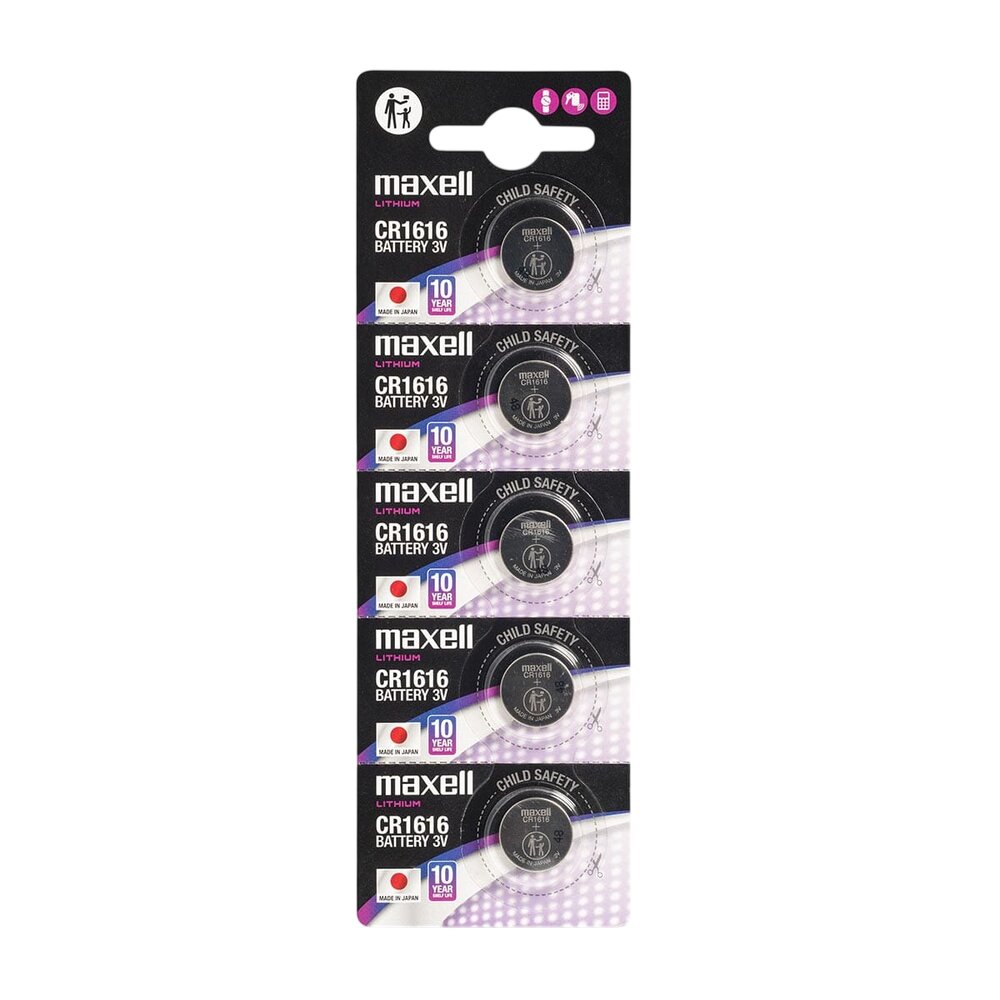 5 x Maxell CR1616 lithium battery 5 x Maxell CR1616 lithium battery