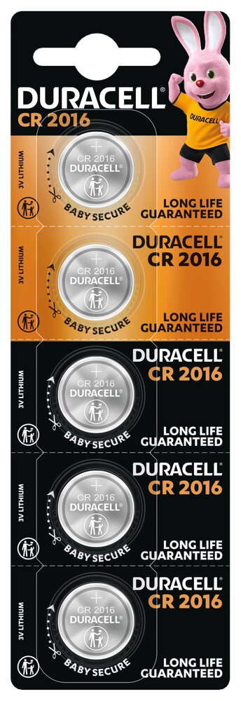 5 x mini lithium battery Duracell CR2016 DL2016 ECR2016 HSDC 5 x mini lithium battery Duracell CR2016 DL2016 ECR2016 HSDC
