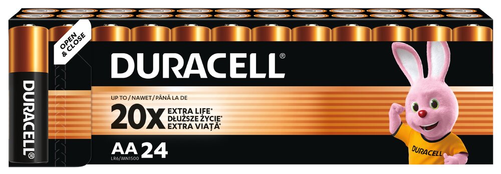 Duracell Basic LR6 AA alkaline battery (cardboard box) - 24 pieces Duracell Basic LR6 AA alkaline battery (cardboard box) - 24 pieces
