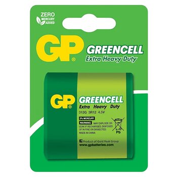 1 x 3R12 4.5V GP GreenCell Zinc Carbon Battery
