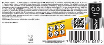 10 x батарей щелочных Energizer Industrial LR03 AAA