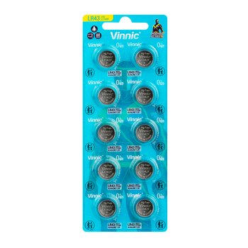 10 x batterie alcaline mini Vinnic G12 / AG12 / L1142 / LR43