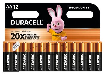 12 x Duracell Basic LR6 AA alkaline battery (blister) 12 x Duracell Basic LR6 AA alkaline battery (blister)