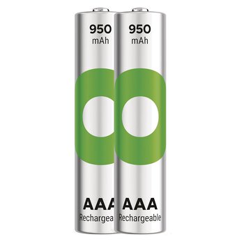 2 x rechargeable batteries AAA / R03 Ni-MH GP ReCyko 950mAh