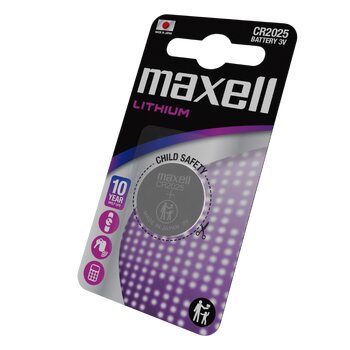 1 x Maxell CR2025 lithium battery 1 x Maxell CR2025 lithium battery