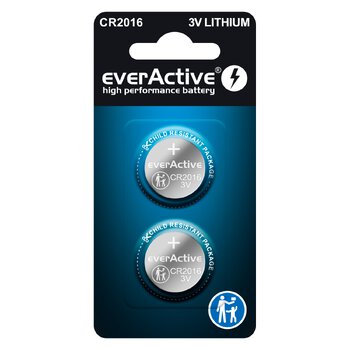 2 x everActive CR2016 mini lithium battery