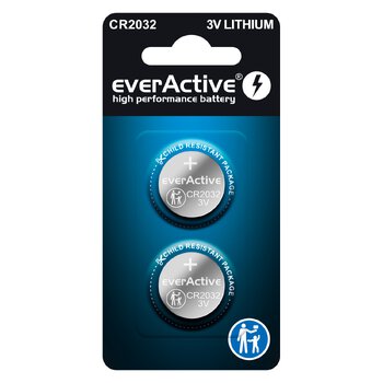 2 x everActive CR2032 mini lithium battery