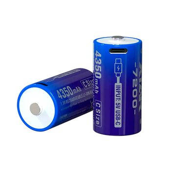 2x XTAR R14/C 1.5V Li-ion 4350mAh BOX USB-C SS