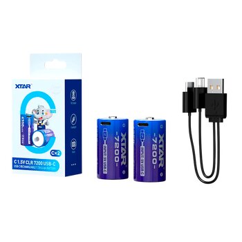 2x XTAR R14/C 1.5V Li-ion 4350mAh BOX USB-C SS