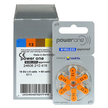300 x Power One Varta 13 hearing aid batteries 300 x Power One Varta 13 hearing aid batteries