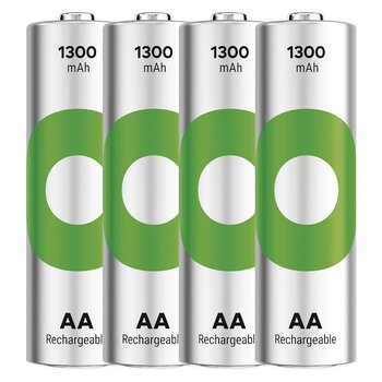 4 x rechargeable AA / R6 Ni-MH GP ReCyko 1300 mAh rechargeable batteries