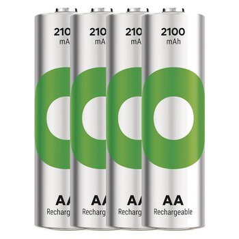 4 x rechargeable AA / R6 Ni-MH GP ReCyko 2100mAh rechargeable batteries
