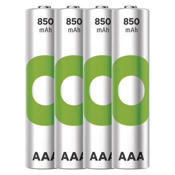 4 x rechargeable AAA / R03 Ni-MH GP ReCyko 850mAh rechargeable batteries