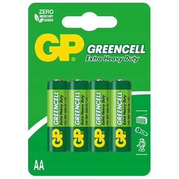 4 x R6 / AA GP GreenCell Zinc-Carbon Battery 
