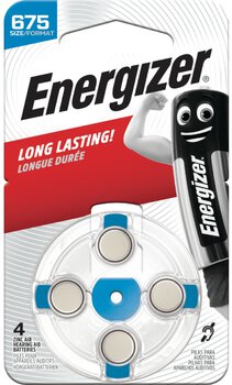4 x Batteries for Energizer 675 hearing aids