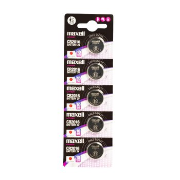 5 x Maxell CR2016 Lithium Battery