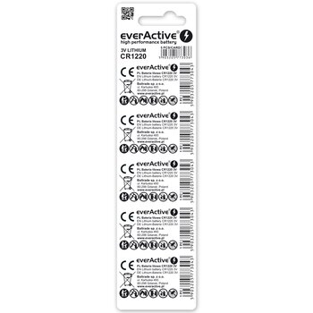 5 x everActive CR1220 mini lithium battery