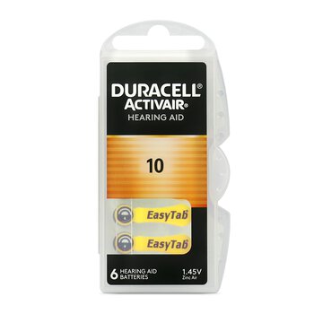 6 x Duracell ActivAir 10 MF Hearing Aid Batteries