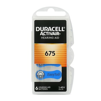 6 x Duracell ActivAir 675 MF Hearing Aid Batteries