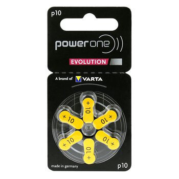 6 x Power One Evolution Varta 10 hearing aid batteries