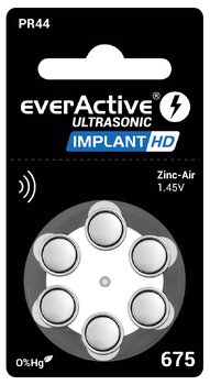 60 x everActive ULTRASONIC IMPLANT HD 675 hearing aid batteries 60 x everActive ULTRASONIC IMPLANT HD 675 hearing aid batteries