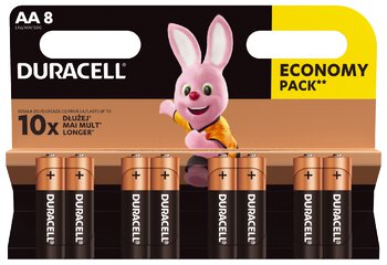 8 x Duracell Duralock Basic C&B LR6 AA alkaline battery (blister)