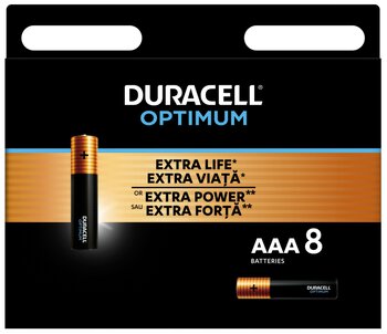 8 x Duracell OPTIMUM LR03 AAA Alkaline Battery (Blister)
