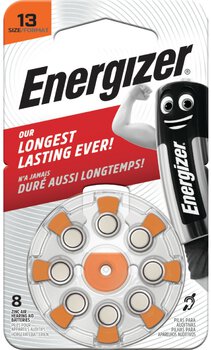 8 x Energizer 13 hearing aid batteries