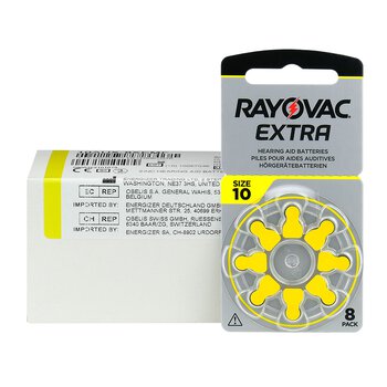 800 x Rayovac Extra 10 hearing aid batteries