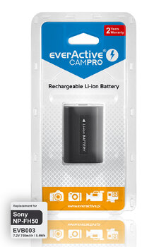 Battery everActive CamPro-replacement Sony NP-FH50