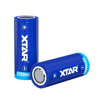 Xtar 26650 3.6V Li-ion 5200mAh battery with BUTTON TOP protection Xtar 26650 3.6V Li-ion 5200mAh battery with BUTTON TOP protection