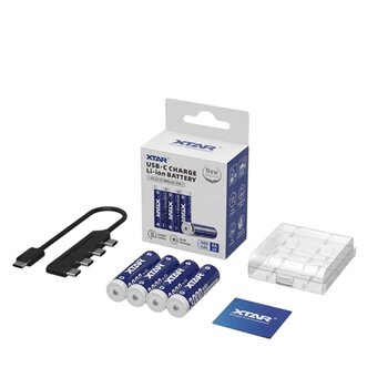 Xtar R6 / AA 1.5V Li-ion 3000mAh Battery with Security with USB-C Port - 4 Pieces