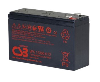 gel battery AGM CSB UPS123606F2F1 12V 7.2Ah
