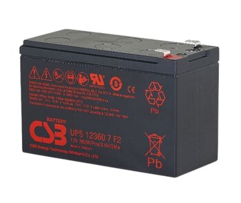 AGM CSB gel battery UPS123607F2 12V 7.2Ah T2