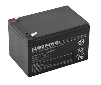 gel battery AGM Europower EP series 12V 12Ah