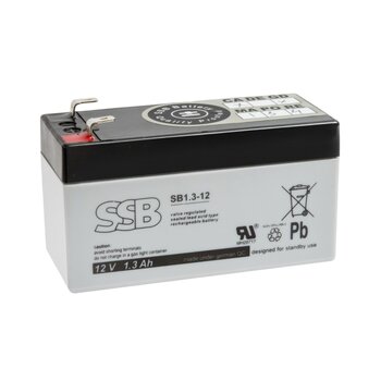 AGM gel battery SSB SB 1.3-12 12V 1.3Ah T1