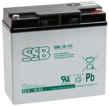 AGM gel battery SSB SBL 18-12i 12V 18Ah M5 AGM gel battery SSB SBL 18-12i 12V 18Ah M5