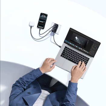 Baseus GaN EnerFill FE22 E0123800 100W fast wall charger with 2 USB-C PD ports and USB