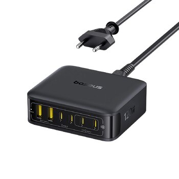 Baseus EnerFill FH21 E0120T00 120W fast wall charger with 4 USB-C PD ports and 2 USB ports