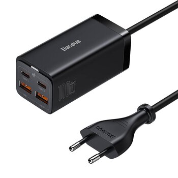 Baseus GaN3 Pro CCGP000101 100W Fast AC Charger with 2 USB-C PD ports and 2 USB ports