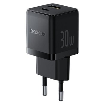 Baseus Palm P1011160A113-00 30W Fast AC Charger with USB+USB-C PD 3.0 PPS Socket Baseus Palm P1011160A113-00 30W Fast AC Charger with USB+USB-C PD 3.0 PPS Socket