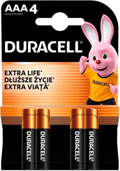Duracell Basic MN2400 LR03 AAA Alkaline Battery (blister) - 4 pieces