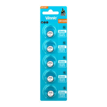 Vinnic CR1220 lithium battery - 5 pieces